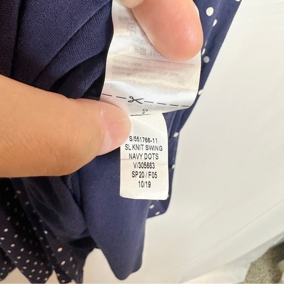 Old Navy Blue White Sleeveless Polka Dot Sun Dress Women’s Size Small - Picture 5 of 6